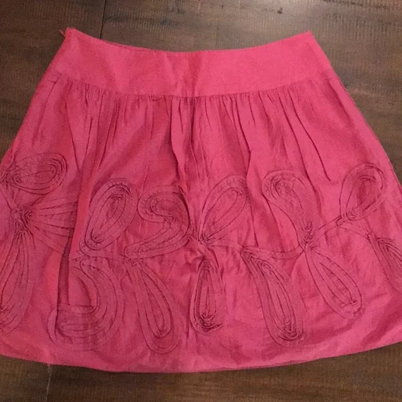 ANN TAYLOR LOFT PETITES Soutache Trimmed A-Line Skirt - Picture 2 of 8